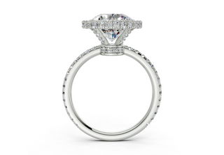 Anemone Pave 2.2mm Enagaement Ring