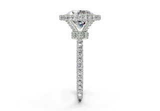 Anemone Pave 2.2mm Enagaement Ring