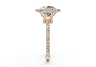 Anemone Pave 2.2mm Enagaement Ring