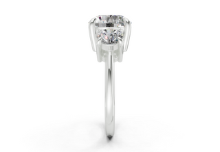 Adalyn Three Stone 2mm Enagaement Ring