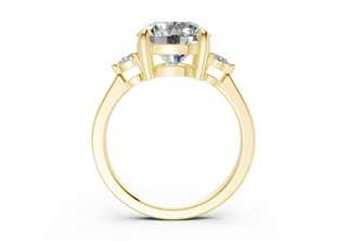 Lyanna Three Stone 2mm Enagaement Ring