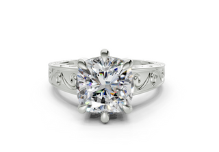 Lavinia Vintage 2mm Enagaement Ring