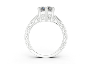 Lavinia Vintage 2mm Enagaement Ring