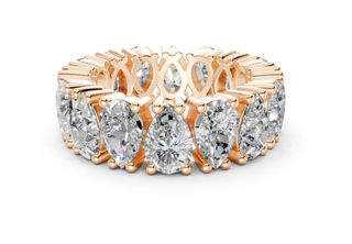 Melrose Pear Classic Eternity Bands 5 Carat Total Wt.
