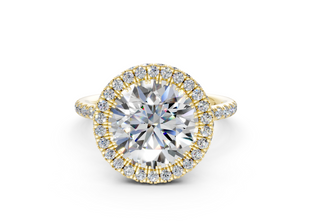 Anemone Pave 2.2mm Enagaement Ring