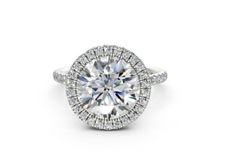 Anemone Pave 2.2mm Enagaement Ring