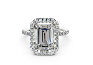 Anemone Pave 2.2mm Enagaement Ring