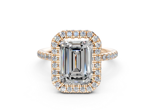 Anemone Pave 2.2mm Enagaement Ring